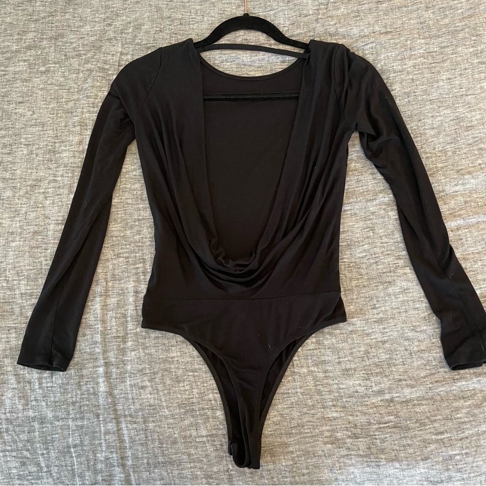 Lulu's Black Backless Long Sleeve Bodysuit XS NWOT - Picture 16 of 16